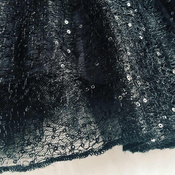Black Sequin Mesh Dress - Picture 3 of 7